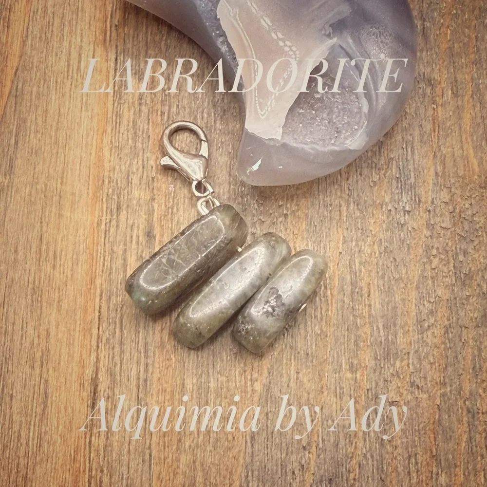BOHO + Secret Companion Key Charm LABRADORITE